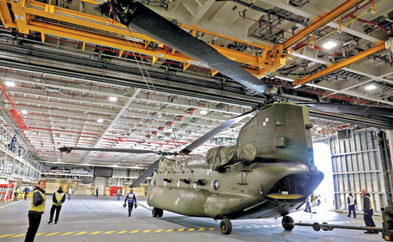 BAE Ship Systems & Royal Navy – Queen Elizabeth-class Aircraft Carrier Cranes Bespoke Handling Solution for defence sector